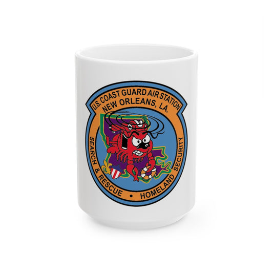 USCG Air Station New Orleans (U.S. Coast Guard) White Coffee Mug-15oz-The Sticker Space