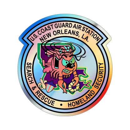 USCG Air Station New Orleans (U.S. Coast Guard) Holographic STICKER Die-Cut Vinyl Decal 6 Inch Holographic - The Sticker Space