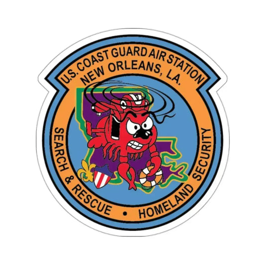 USCG Air Station New Orleans (U.S. Coast Guard) STICKER Vinyl Kiss-Cut Decal 2 Inch White - The Sticker Space