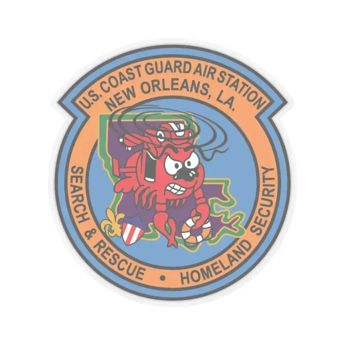 USCG Air Station New Orleans (U.S. Coast Guard) STICKER Vinyl Kiss-Cut Decal 3 Inch Transparent - The Sticker Space