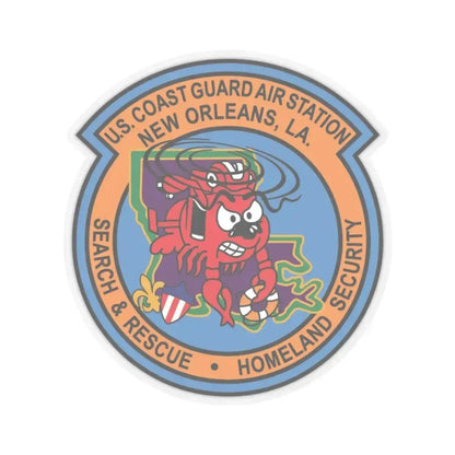 USCG Air Station New Orleans (U.S. Coast Guard) STICKER Vinyl Kiss-Cut Decal 3 Inch Transparent - The Sticker Space