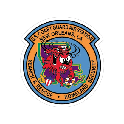 USCG Air Station New Orleans (U.S. Coast Guard) Transparent STICKER Die-Cut Vinyl Decal 2 Inch - The Sticker Space