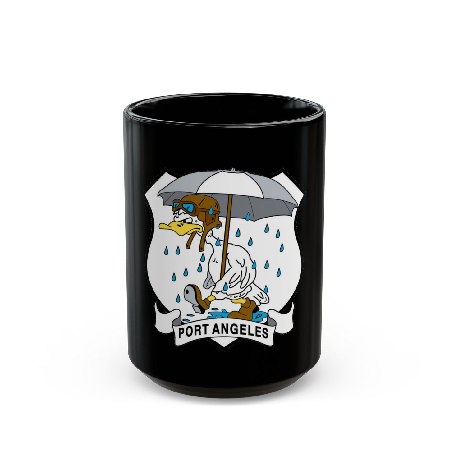 USCG Air Station Port Angeles PAAS (U.S. Coast Guard) Black Coffee Mug-15oz-The Sticker Space