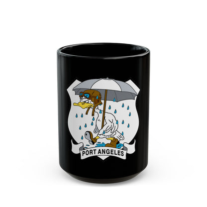 USCG Air Station Port Angeles PAAS (U.S. Coast Guard) Black Coffee Mug-15oz-The Sticker Space