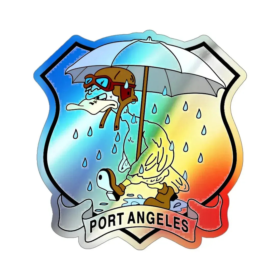USCG Air Station Port Angeles PAAS (U.S. Coast Guard) Holographic STICKER Die-Cut Vinyl Decal 4 Inch Holographic - The Sticker Space