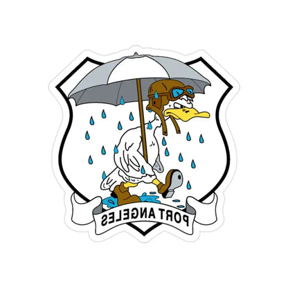 USCG Air Station Port Angeles PAAS (U.S. Coast Guard) REVERSE PRINT Transparent Die-Cut STICKER 2 Inch Die-Cut Transparent - The Sticker Space