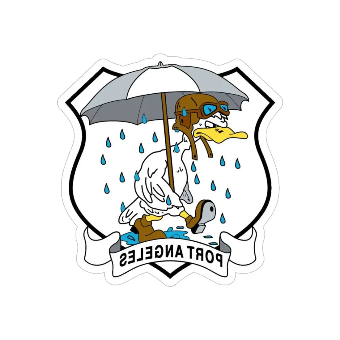 USCG Air Station Port Angeles PAAS (U.S. Coast Guard) REVERSE PRINT Transparent Die-Cut STICKER 4 Inch Die-Cut Transparent - The Sticker Space