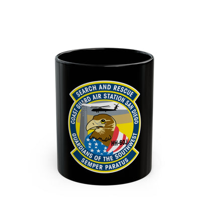 USCG Air Station San Diego Search and Resue (U.S. Coast Guard) Black Coffee Mug-11oz-The Sticker Space