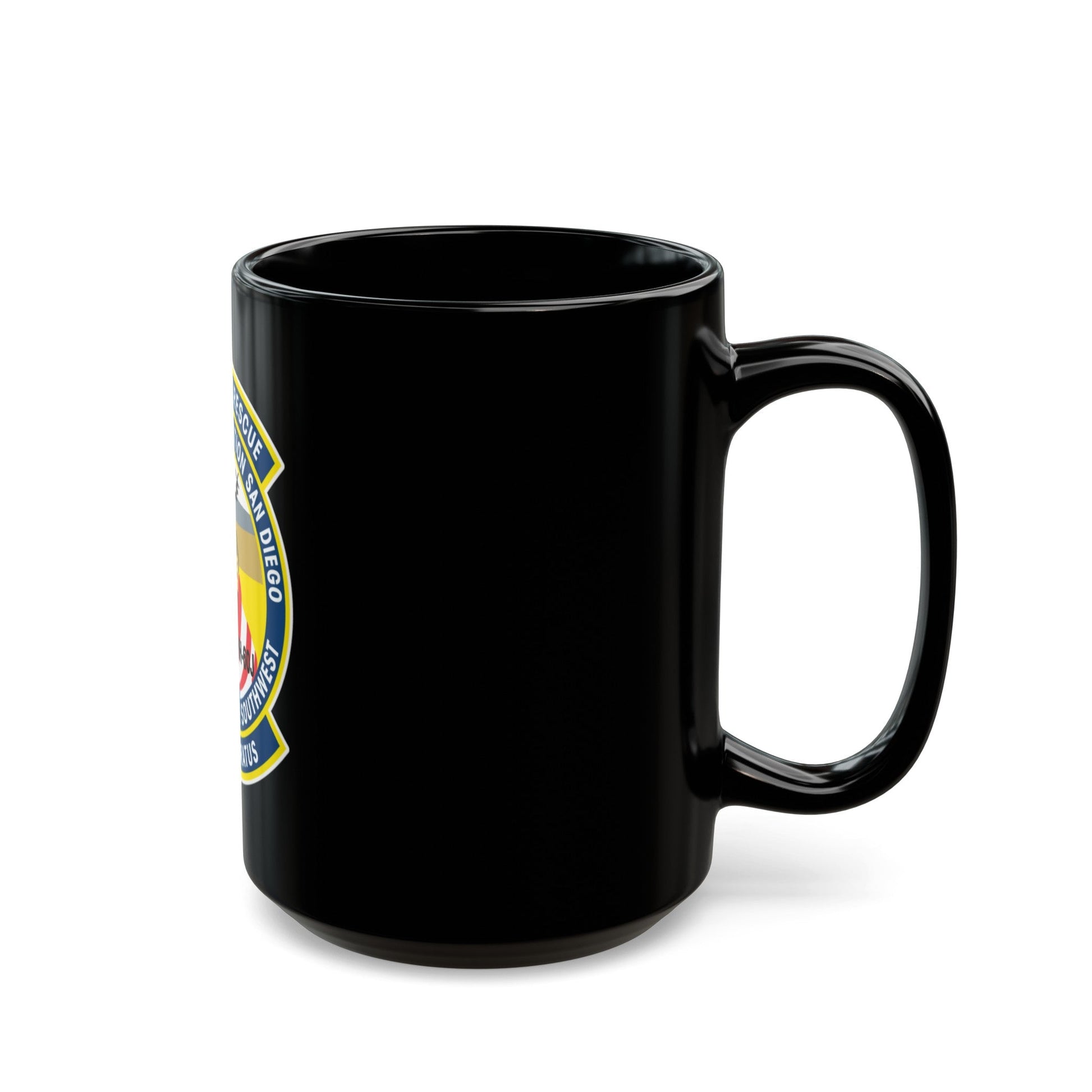 USCG Air Station San Diego Search and Resue (U.S. Coast Guard) Black Coffee Mug-The Sticker Space