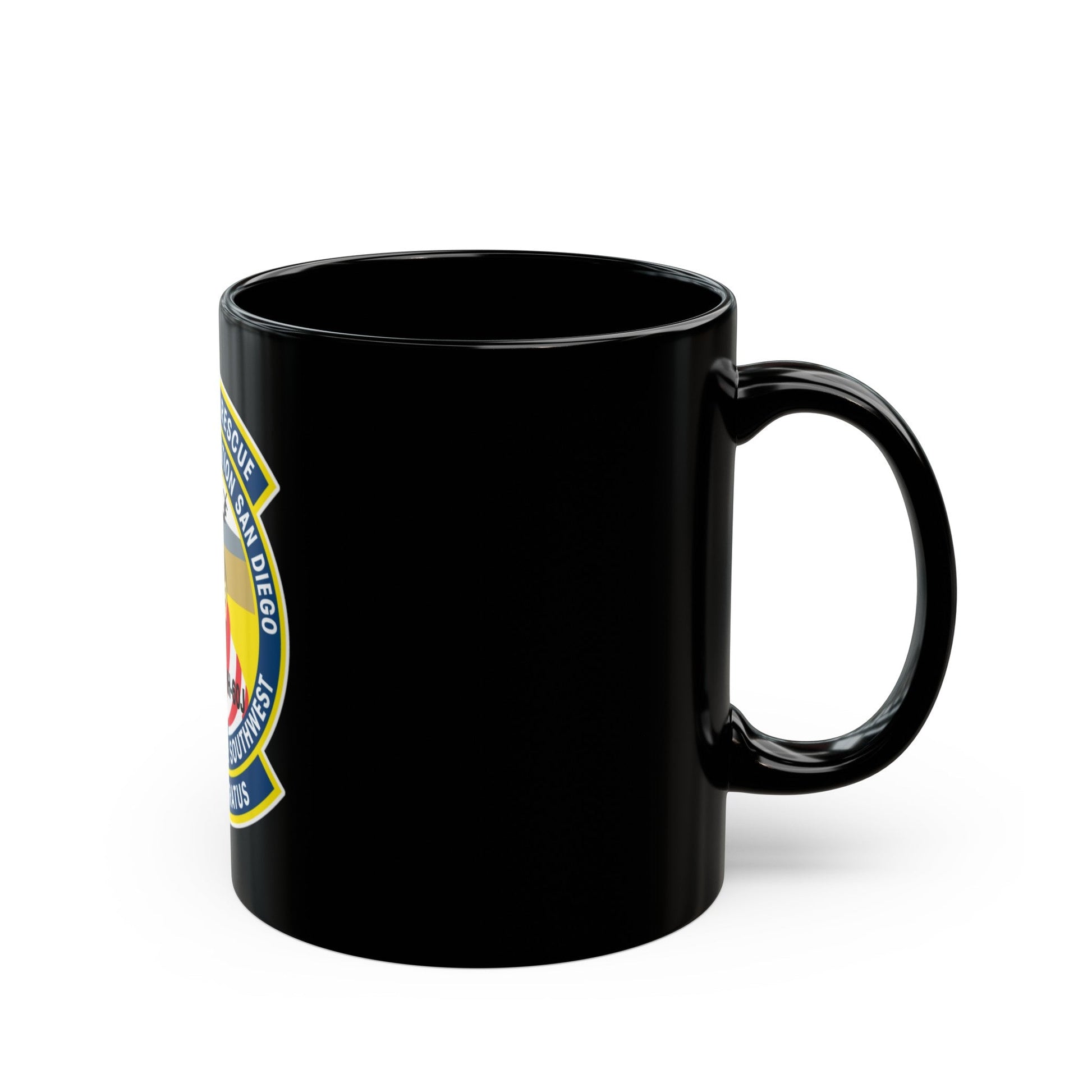 USCG Air Station San Diego Search and Resue (U.S. Coast Guard) Black Coffee Mug-The Sticker Space