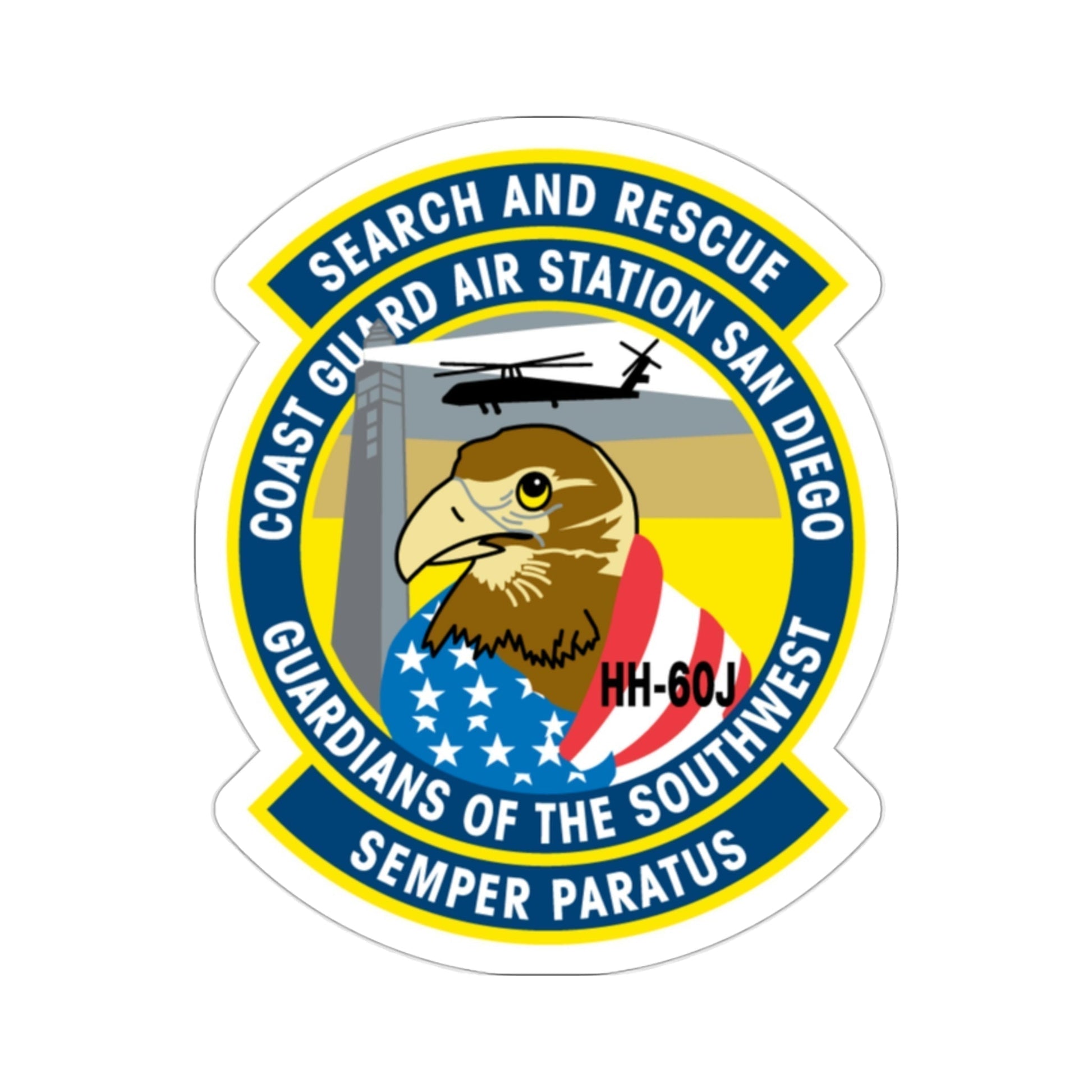 USCG Air Station San Diego Search and Resue (U.S. Coast Guard) STICKER Vinyl Die-Cut Decal-2 Inch-The Sticker Space