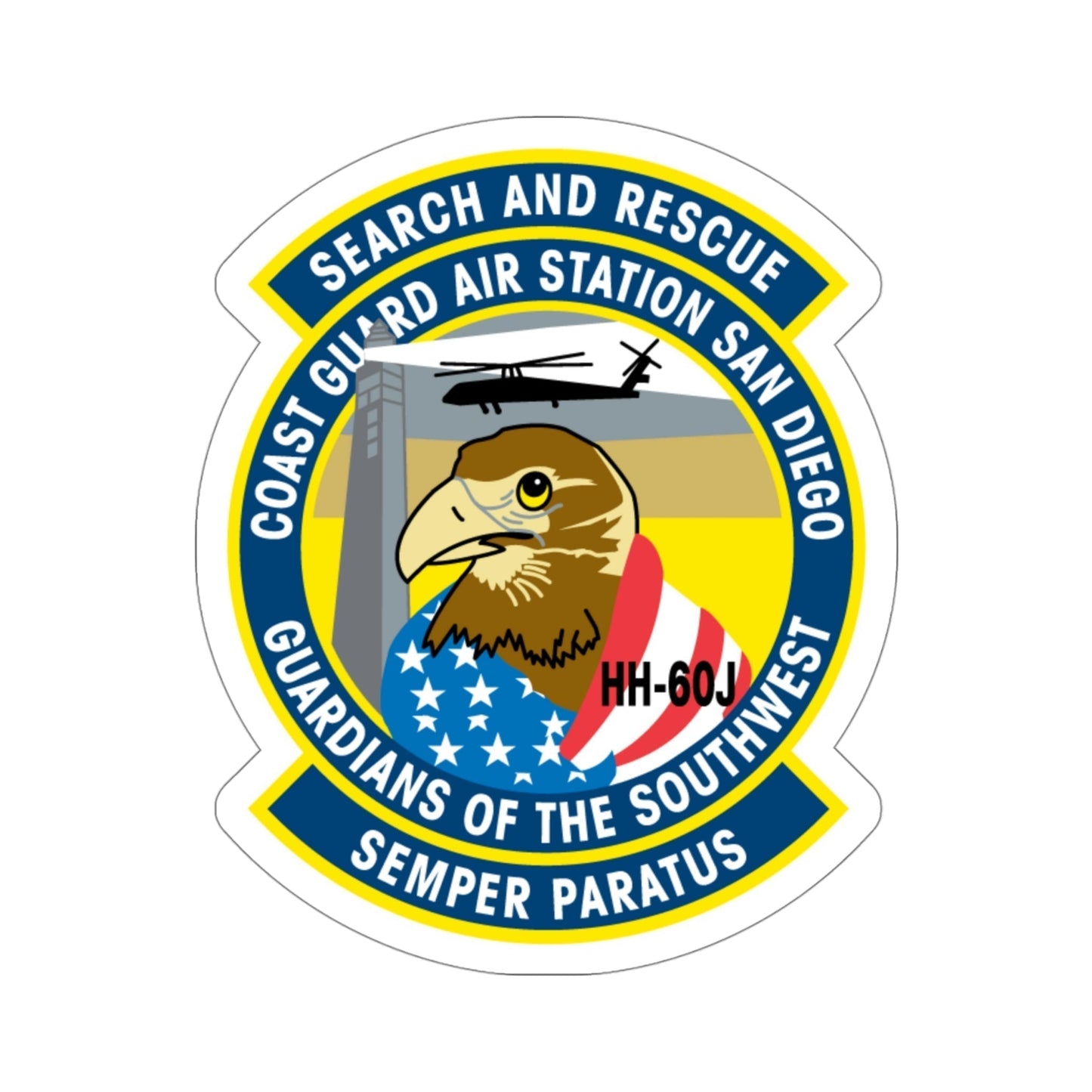 USCG Air Station San Diego Search and Resue (U.S. Coast Guard) STICKER Vinyl Die-Cut Decal-4 Inch-The Sticker Space