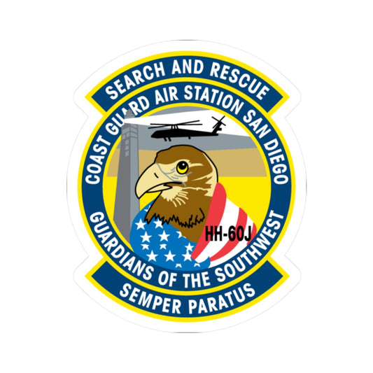 USCG Air Station San Diego Search and Resue (U.S. Coast Guard) STICKER Vinyl Kiss-Cut Decal