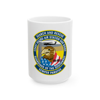 USCG Air Station San Diego Search and Resue (U.S. Coast Guard) White Coffee Mug-15oz-The Sticker Space