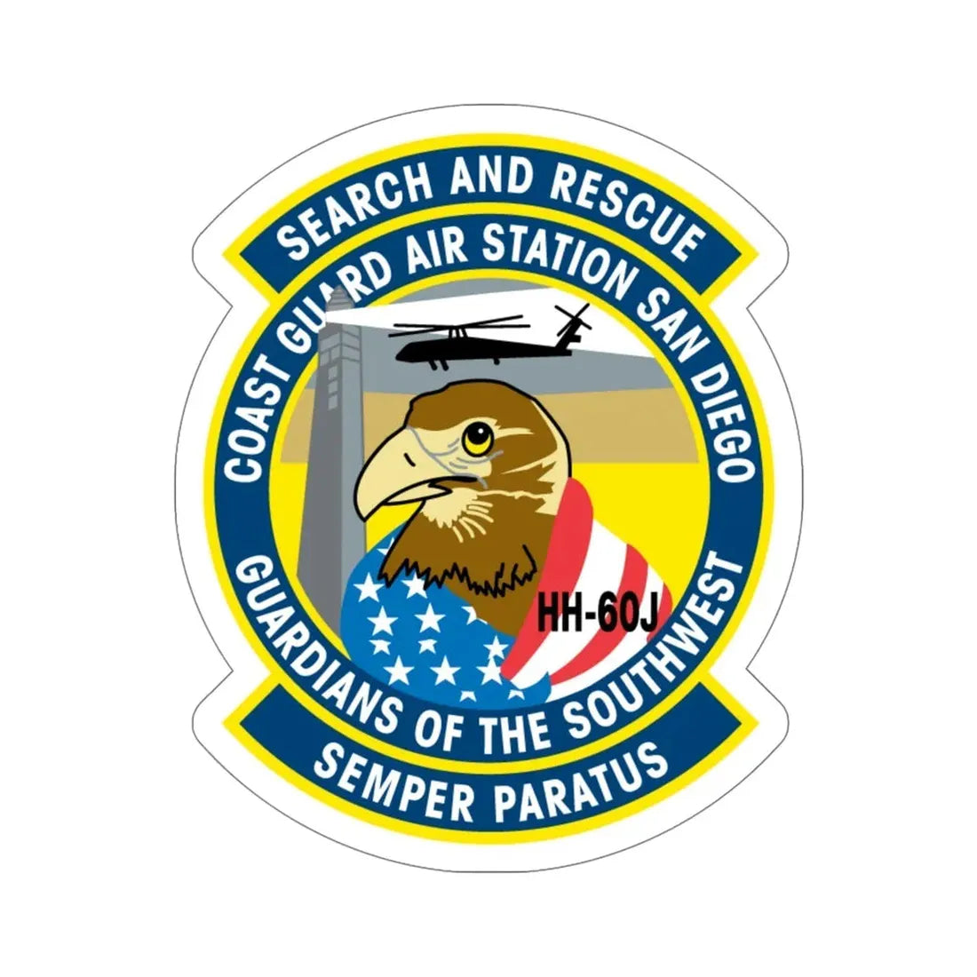 USCG Air Station San Diego Search and Resue (U.S. Coast Guard) STICKER Vinyl Die-Cut Decal 6 Inch - The Sticker Space