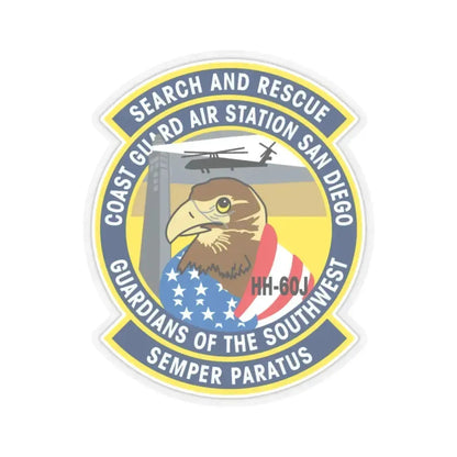 USCG Air Station San Diego Search and Resue (U.S. Coast Guard) STICKER Vinyl Kiss-Cut Decal 4 Inch Transparent - The Sticker Space
