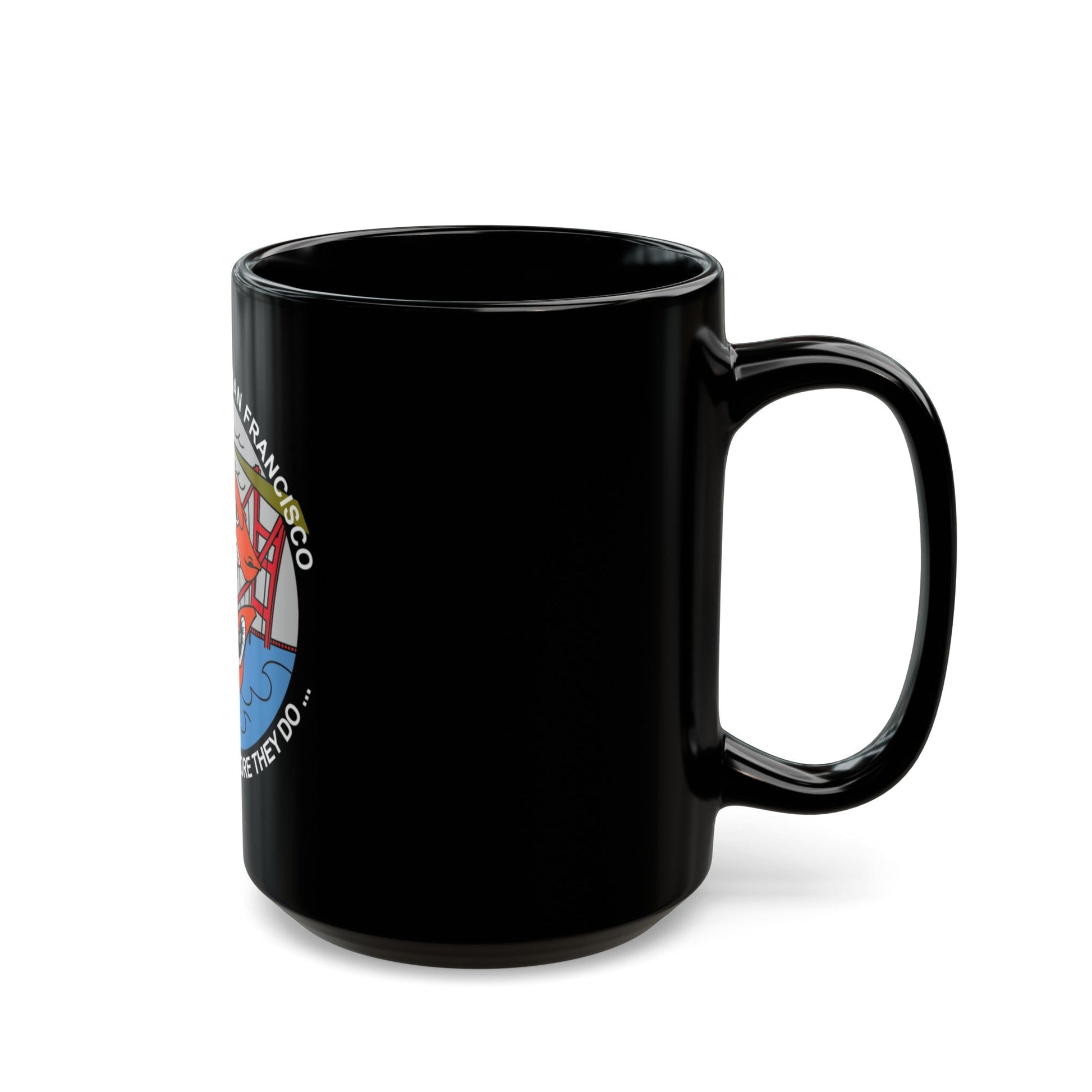 USCG Air Station San Francisco 2 (U.S. Coast Guard) Black Coffee Mug-The Sticker Space