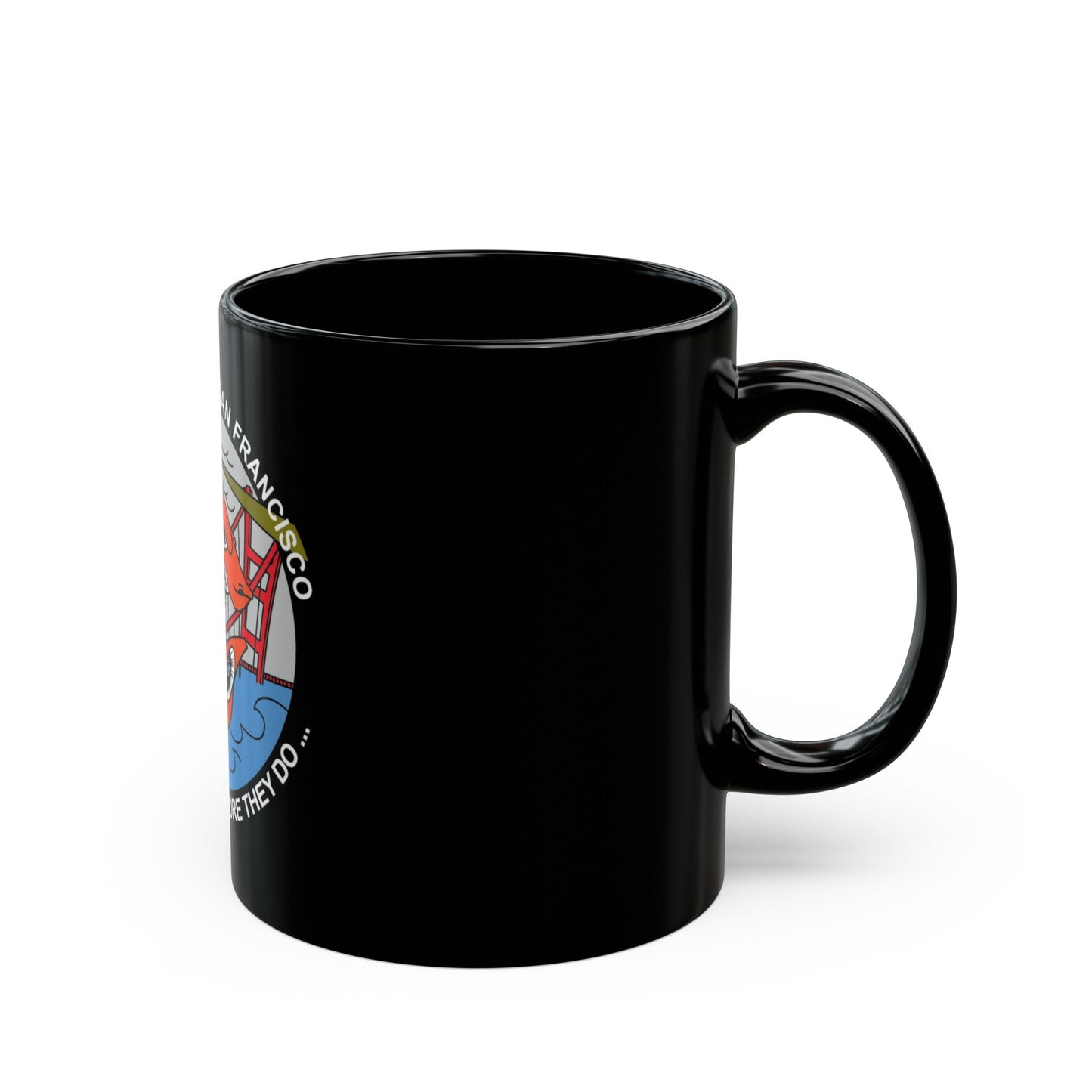 USCG Air Station San Francisco 2 (U.S. Coast Guard) Black Coffee Mug-The Sticker Space