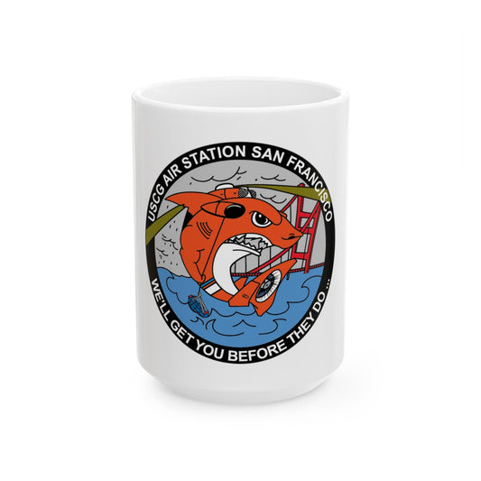 USCG Air Station San Francisco 2 (U.S. Coast Guard) White Coffee Mug-15oz-The Sticker Space