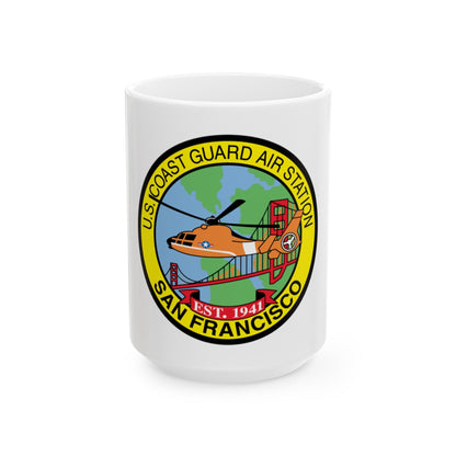 USCG Air Station San Francisco (U.S. Coast Guard) White Coffee Mug-15oz-The Sticker Space