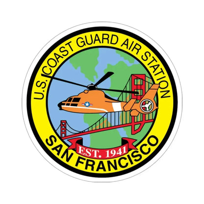 USCG Air Station San Francisco (U.S. Coast Guard) STICKER Vinyl Die-Cut Decal 3 Inch - The Sticker Space