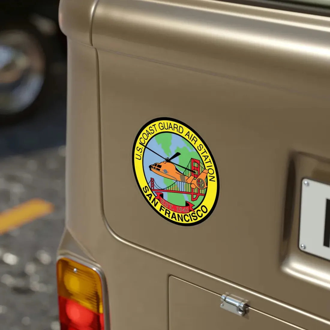 USCG Air Station San Francisco (U.S. Coast Guard) Transparent STICKER Die-Cut Vinyl Decal - The Sticker Space