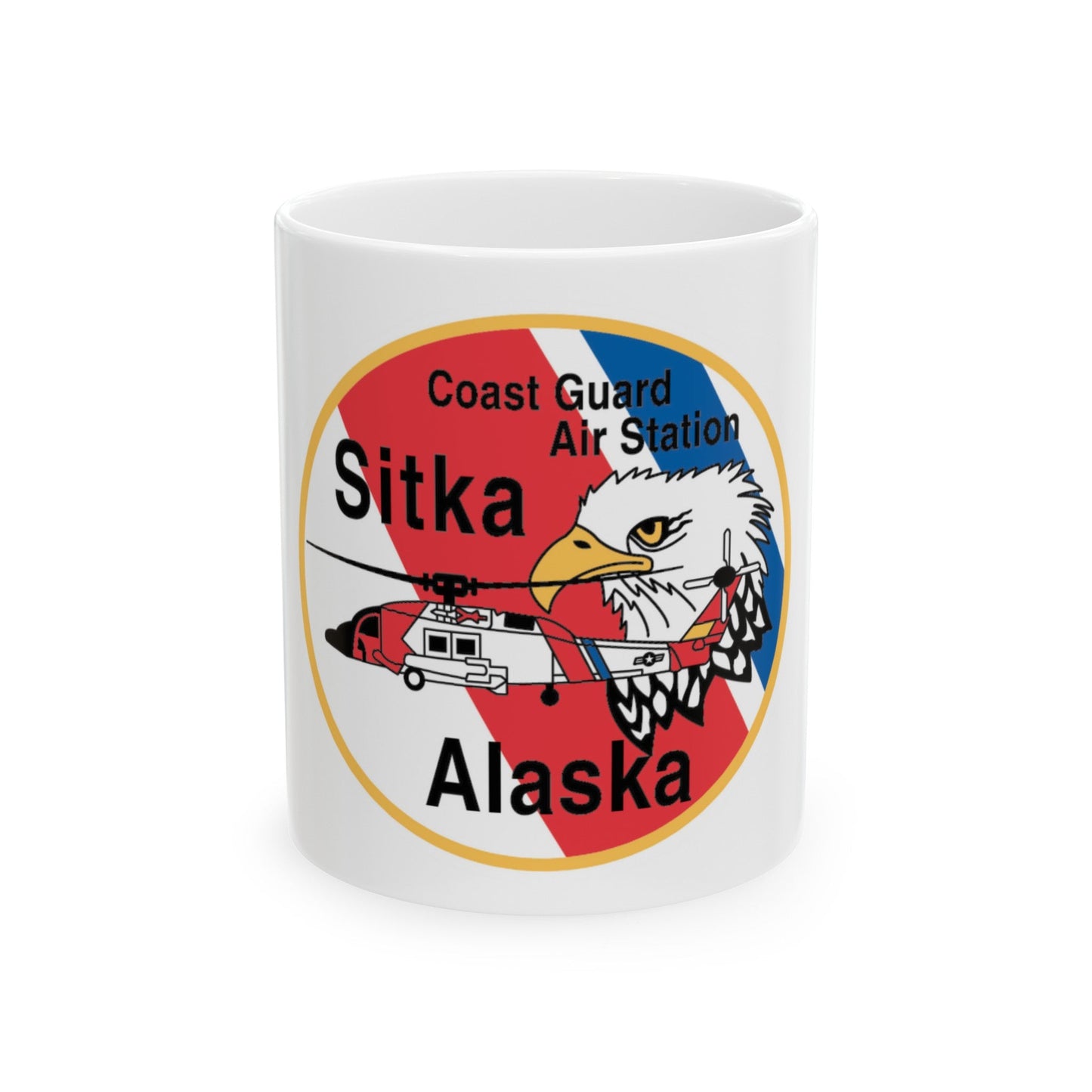 USCG Air Station Sitka (U.S. Coast Guard) White Coffee Mug-11oz-The Sticker Space