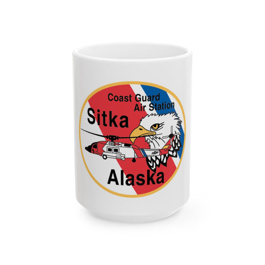 USCG Air Station Sitka (U.S. Coast Guard) White Coffee Mug-15oz-The Sticker Space