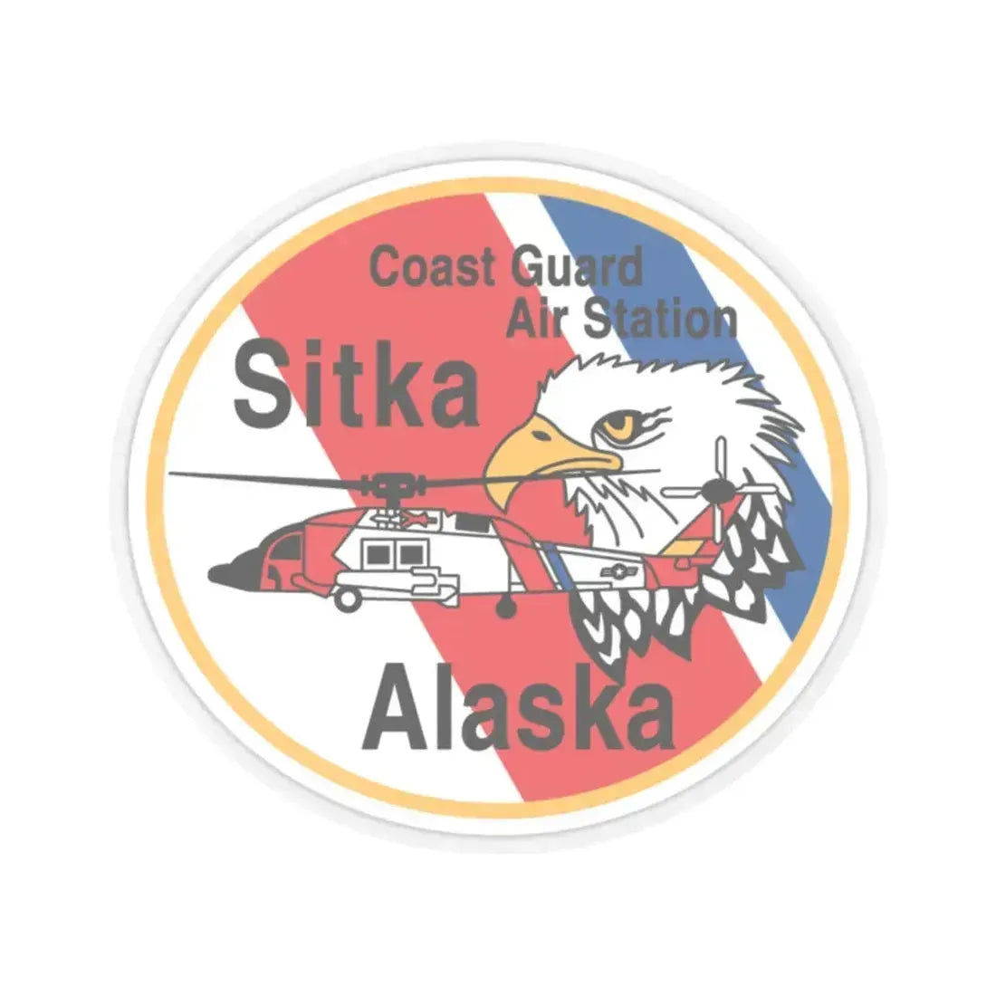 USCG Air Station Sitka (U.S. Coast Guard) STICKER Vinyl Kiss-Cut Decal 2 Inch Transparent - The Sticker Space