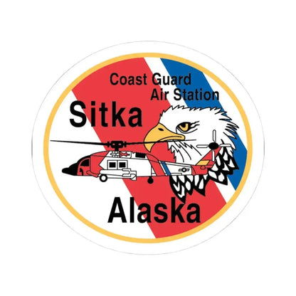 USCG Air Station Sitka (U.S. Coast Guard) STICKER Vinyl Kiss-Cut Decal 3 Inch White - The Sticker Space