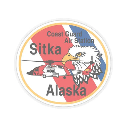 USCG Air Station Sitka (U.S. Coast Guard) STICKER Vinyl Kiss-Cut Decal 4 Inch Transparent - The Sticker Space