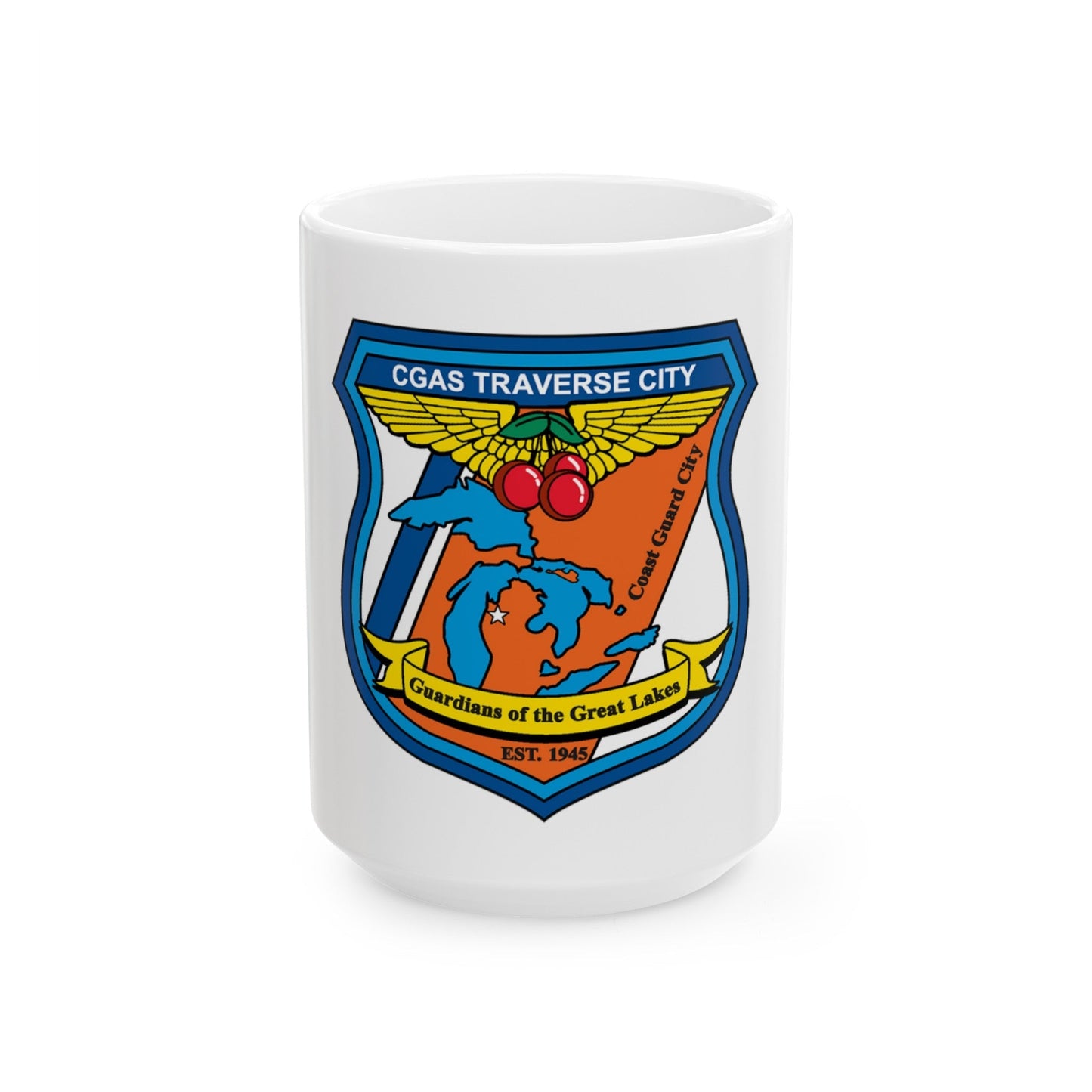 USCG Air Station Traverse City (U.S. Coast Guard) White Coffee Mug-15oz-The Sticker Space