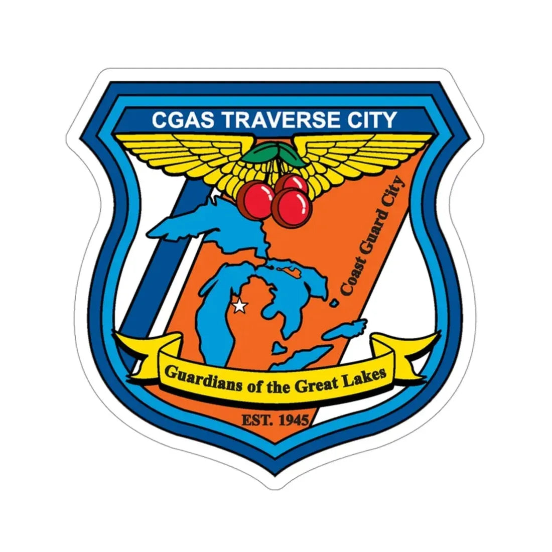 USCG Air Station Traverse City (U.S. Coast Guard) STICKER Vinyl Die-Cut Decal 3 Inch - The Sticker Space