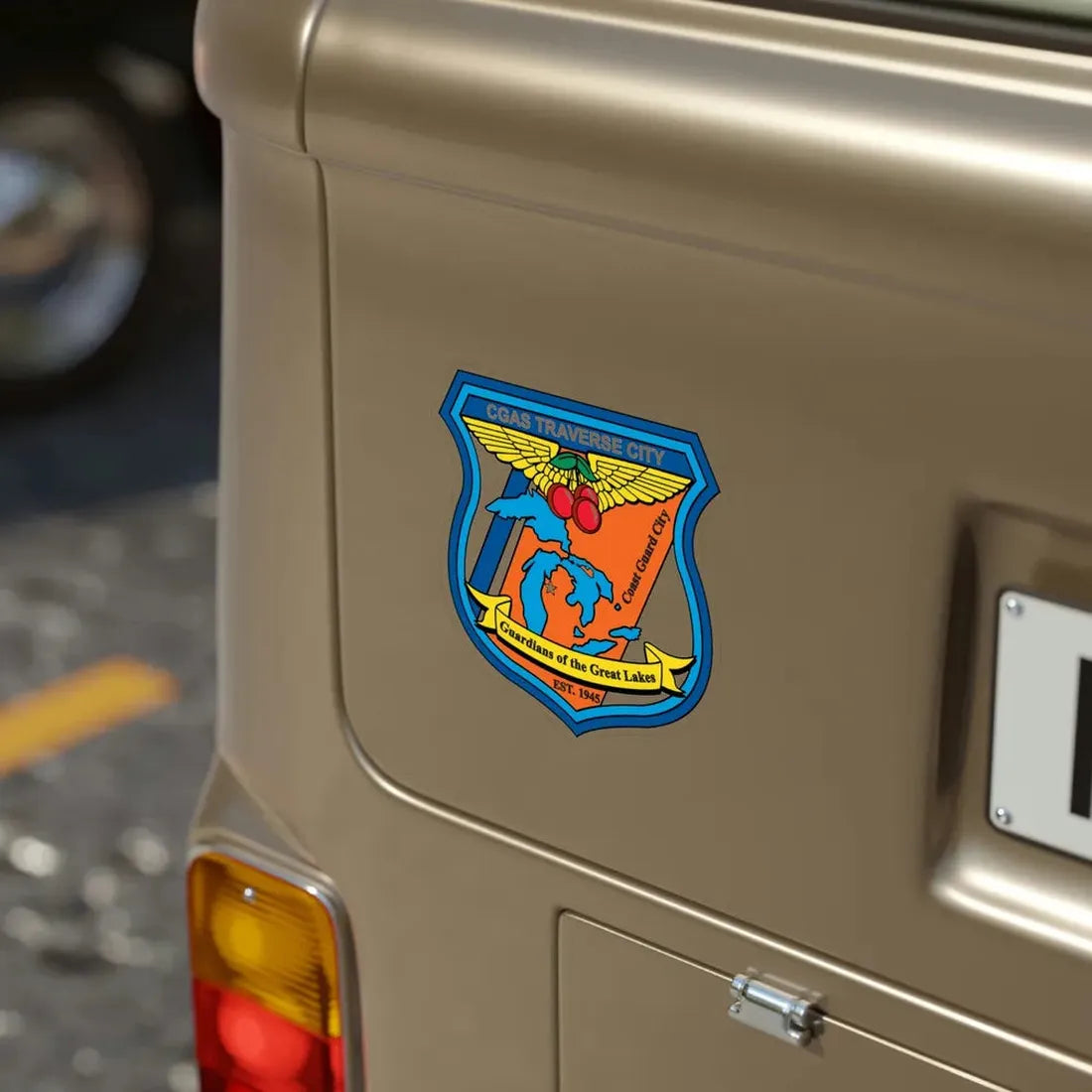 USCG Air Station Traverse City (U.S. Coast Guard) Transparent STICKER Die-Cut Vinyl Decal - The Sticker Space