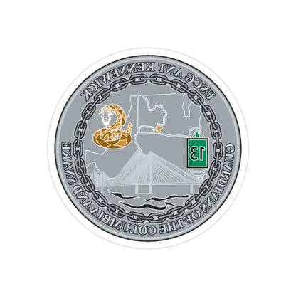 USCG ANT Kennewick (U.S. Coast Guard) REVERSE PRINT Transparent Die-Cut STICKER 2 Inch Die-Cut Transparent - The Sticker Space