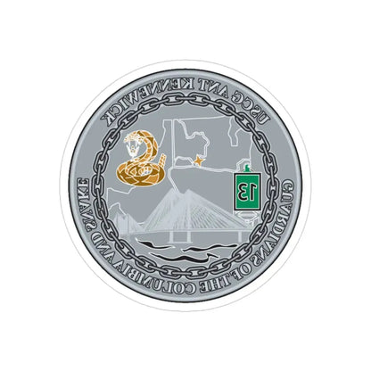 USCG ANT Kennewick (U.S. Coast Guard) REVERSE PRINT Transparent Die-Cut STICKER 3 Inch Die-Cut Transparent - The Sticker Space