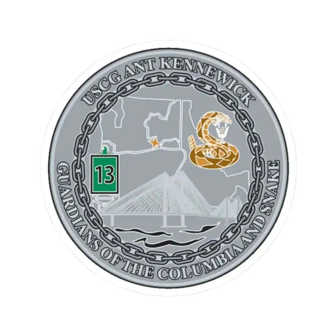 USCG ANT Kennewick (U.S. Coast Guard) STICKER Vinyl Kiss-Cut Decal 2 Inch White - The Sticker Space