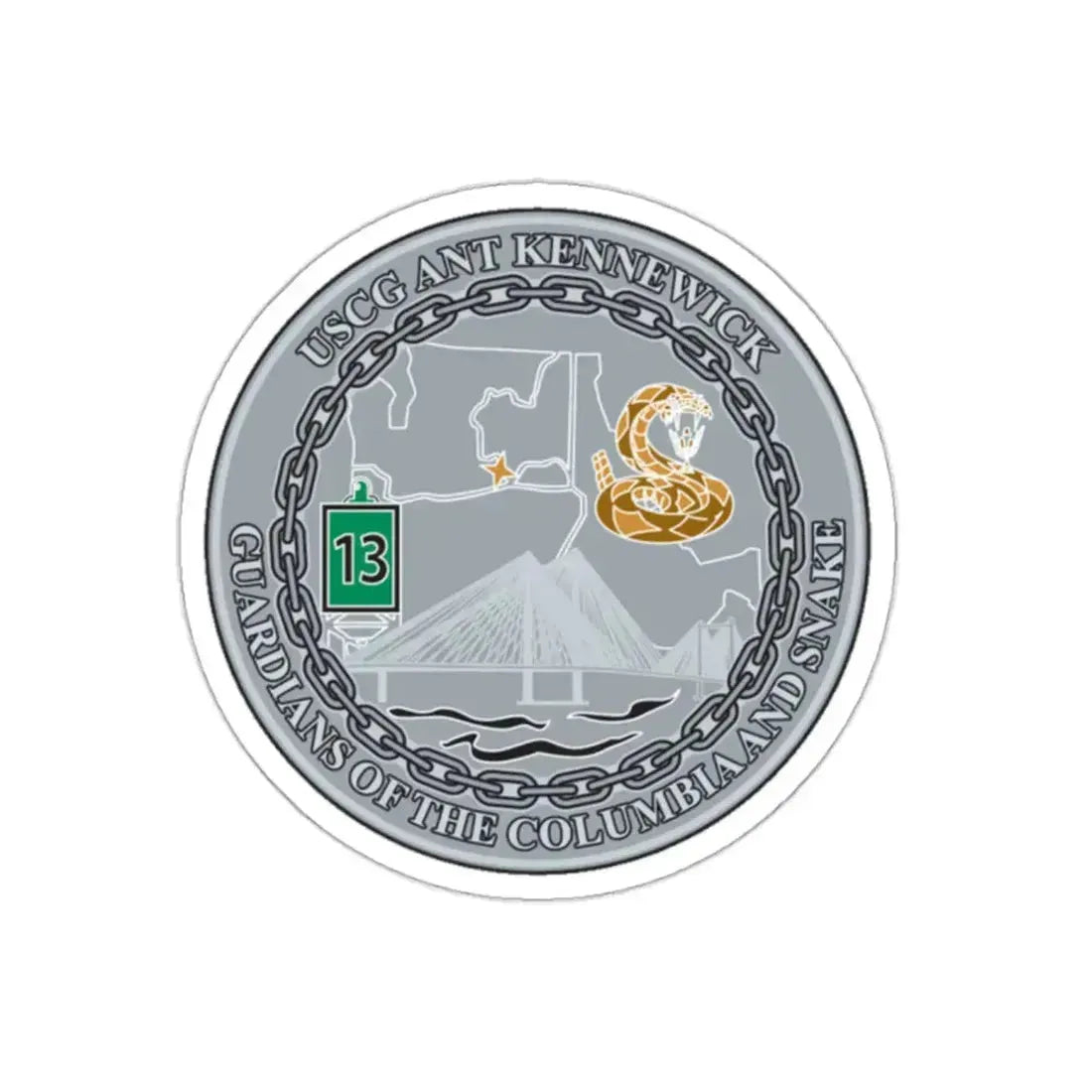 USCG ANT Kennewick (U.S. Coast Guard) STICKER Vinyl Kiss-Cut Decal 2 Inch White - The Sticker Space