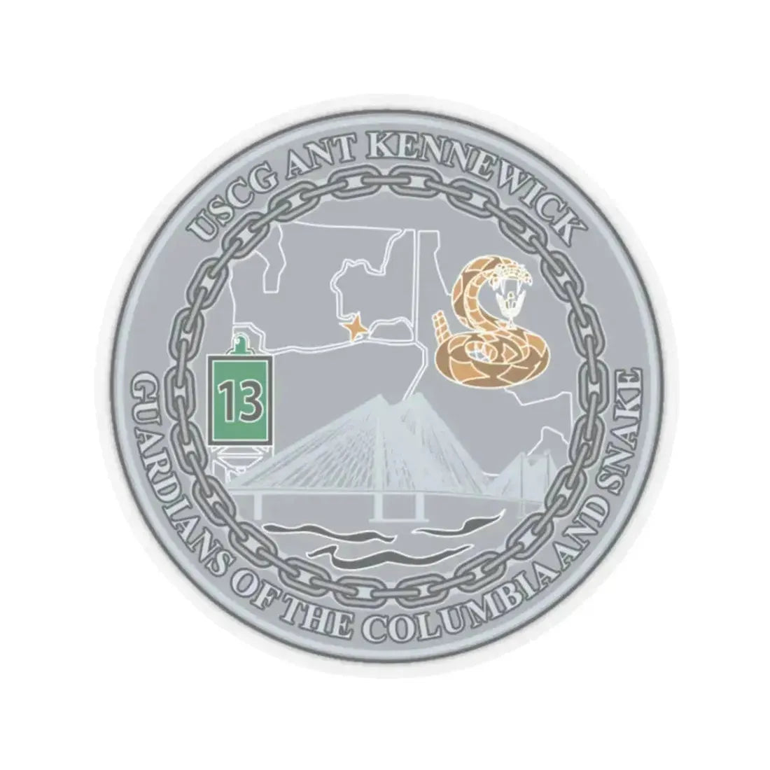 USCG ANT Kennewick (U.S. Coast Guard) STICKER Vinyl Kiss-Cut Decal 3 Inch Transparent - The Sticker Space