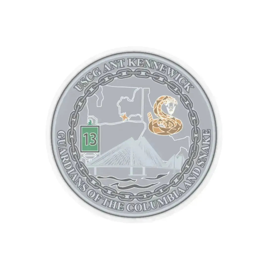 USCG ANT Kennewick (U.S. Coast Guard) STICKER Vinyl Kiss-Cut Decal 3 Inch Transparent - The Sticker Space