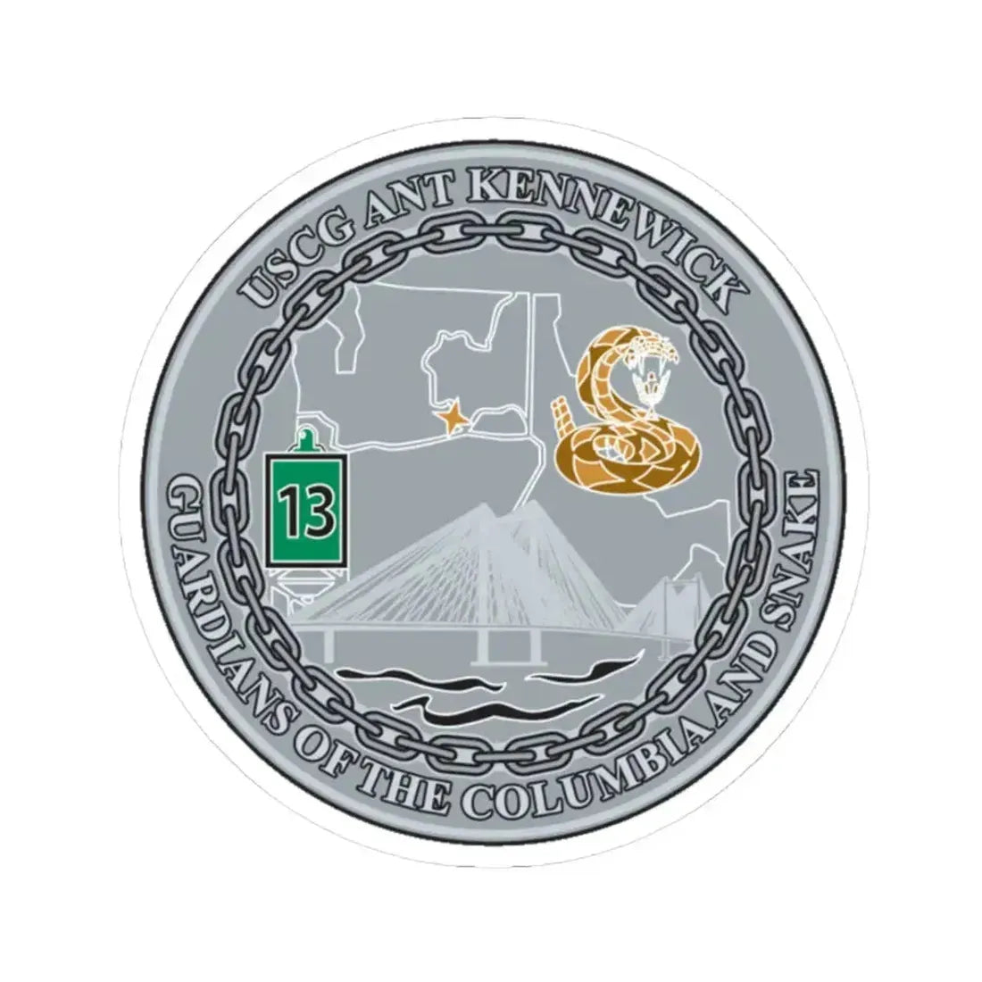 USCG ANT Kennewick (U.S. Coast Guard) STICKER Vinyl Kiss-Cut Decal 3 Inch White - The Sticker Space