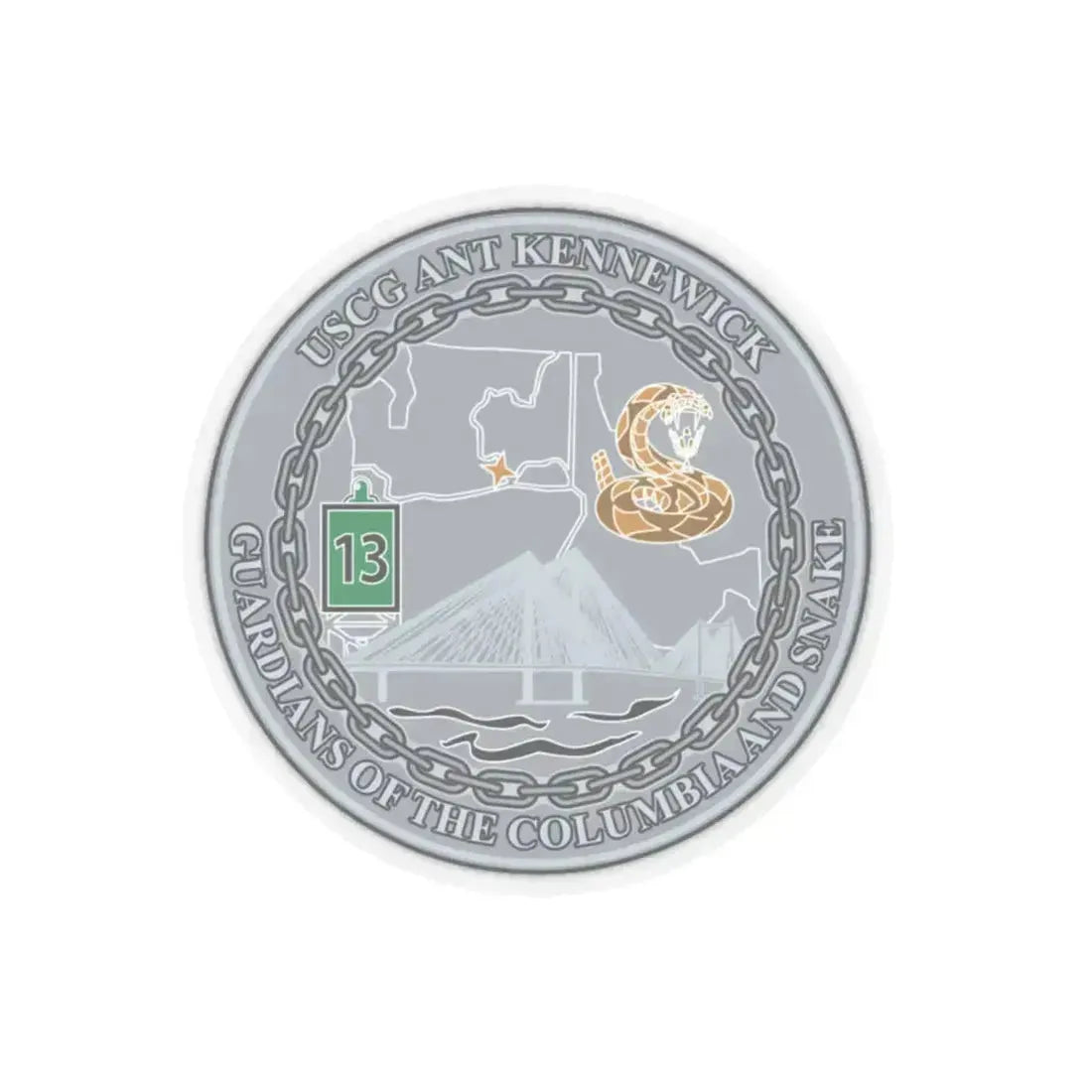 USCG ANT Kennewick (U.S. Coast Guard) STICKER Vinyl Kiss-Cut Decal 4 Inch Transparent - The Sticker Space