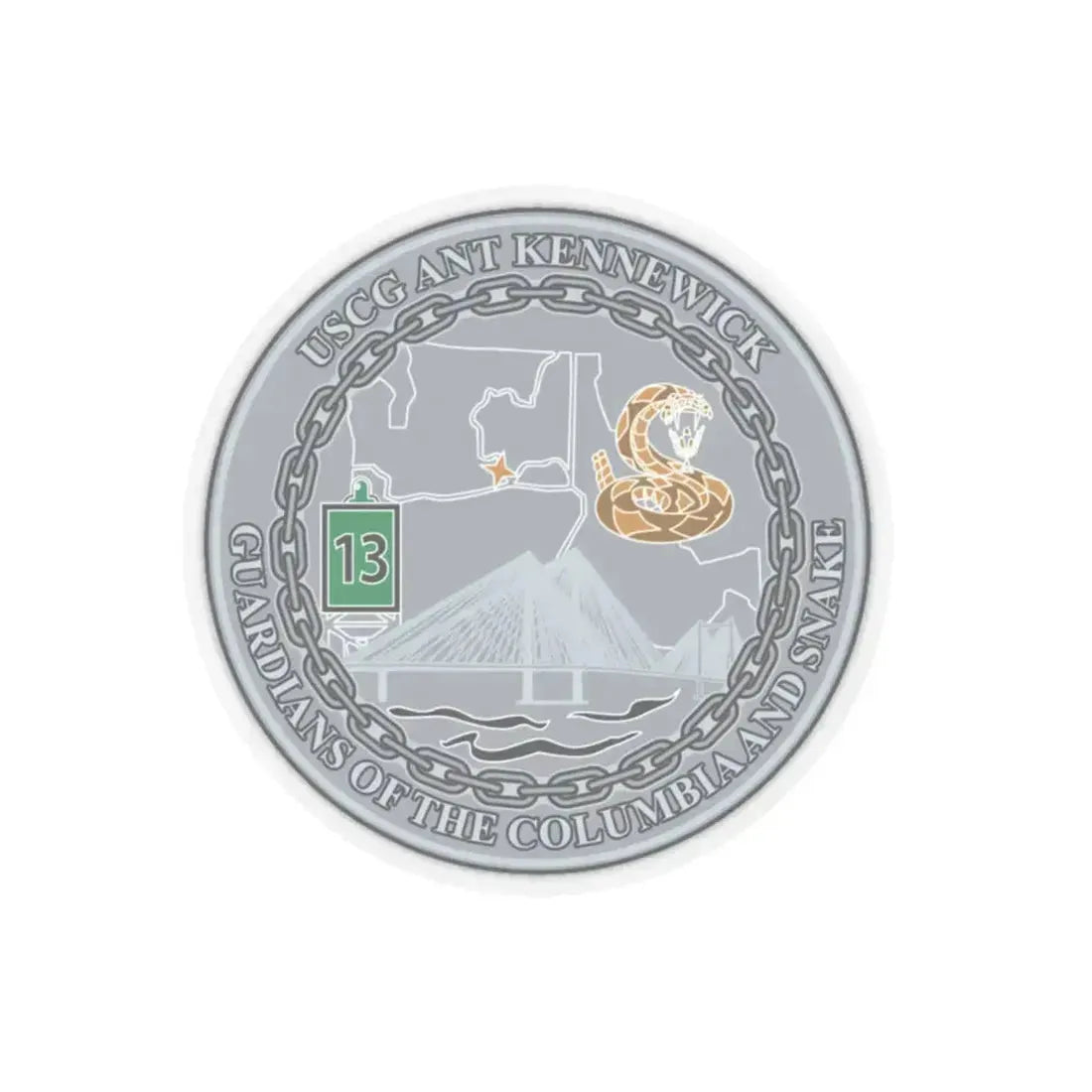 USCG ANT Kennewick (U.S. Coast Guard) STICKER Vinyl Kiss-Cut Decal 4 Inch Transparent - The Sticker Space