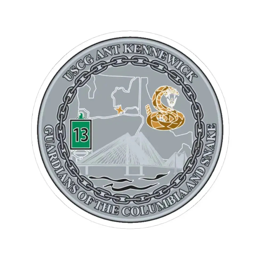 USCG ANT Kennewick (U.S. Coast Guard) STICKER Vinyl Kiss-Cut Decal 4 Inch White - The Sticker Space