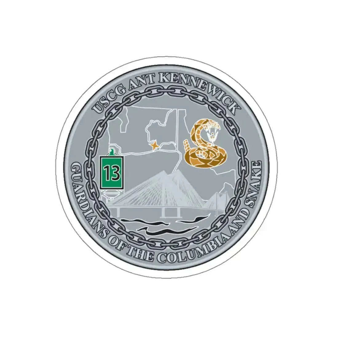 USCG ANT Kennewick (U.S. Coast Guard) STICKER Vinyl Kiss-Cut Decal 4 Inch White - The Sticker Space