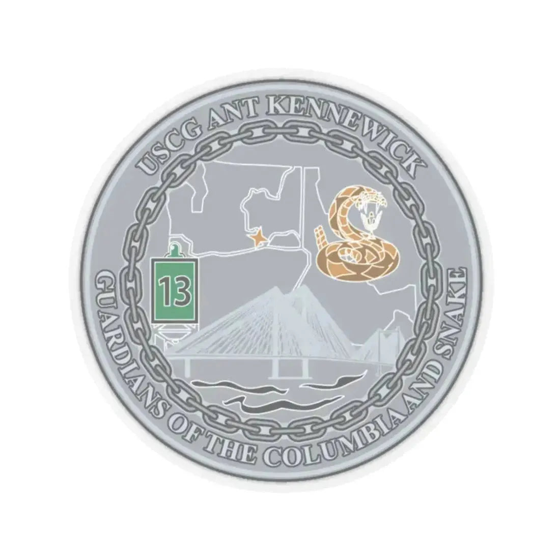 USCG ANT Kennewick (U.S. Coast Guard) STICKER Vinyl Kiss-Cut Decal 6 Inch Transparent - The Sticker Space