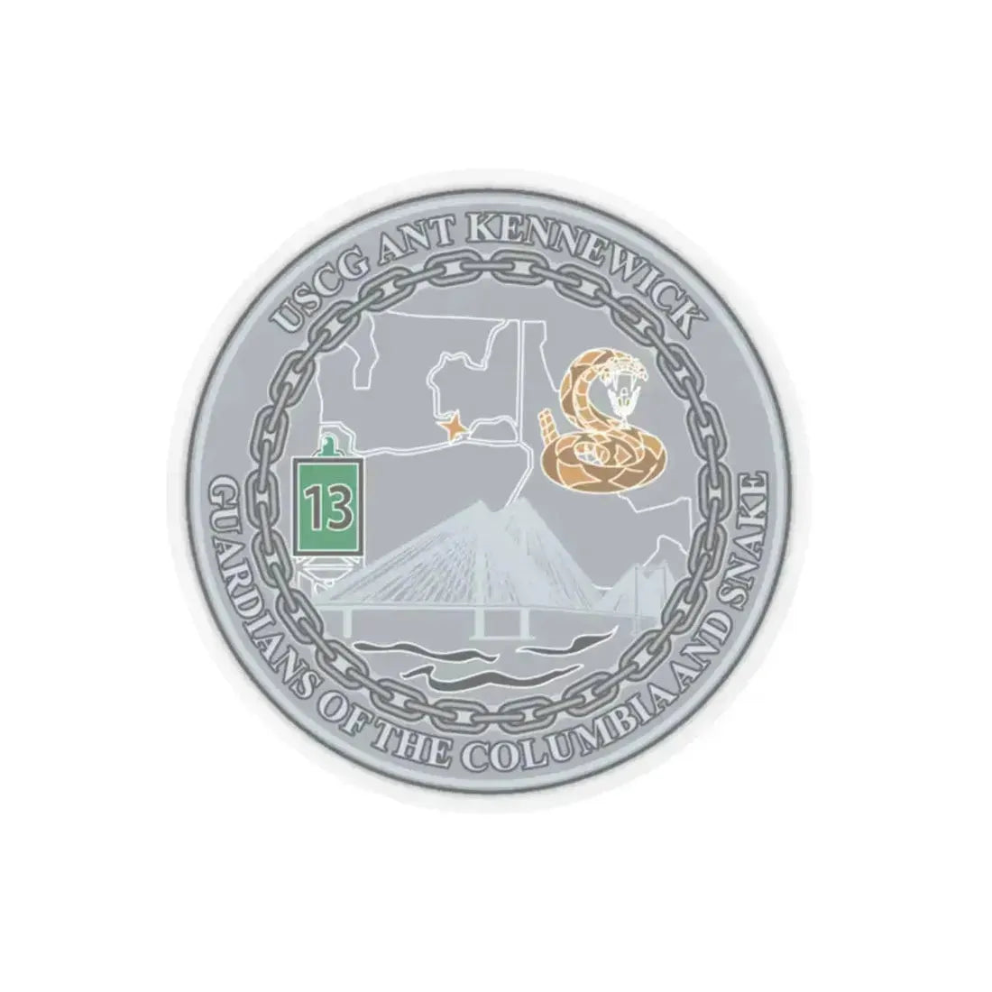 USCG ANT Kennewick (U.S. Coast Guard) STICKER Vinyl Kiss-Cut Decal 6 Inch Transparent - The Sticker Space