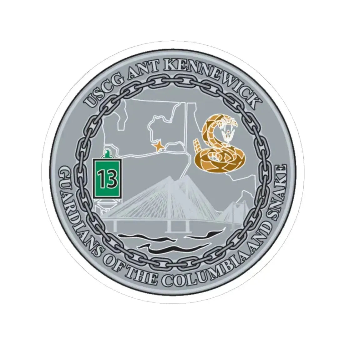 USCG ANT Kennewick (U.S. Coast Guard) STICKER Vinyl Kiss-Cut Decal 6 Inch White - The Sticker Space