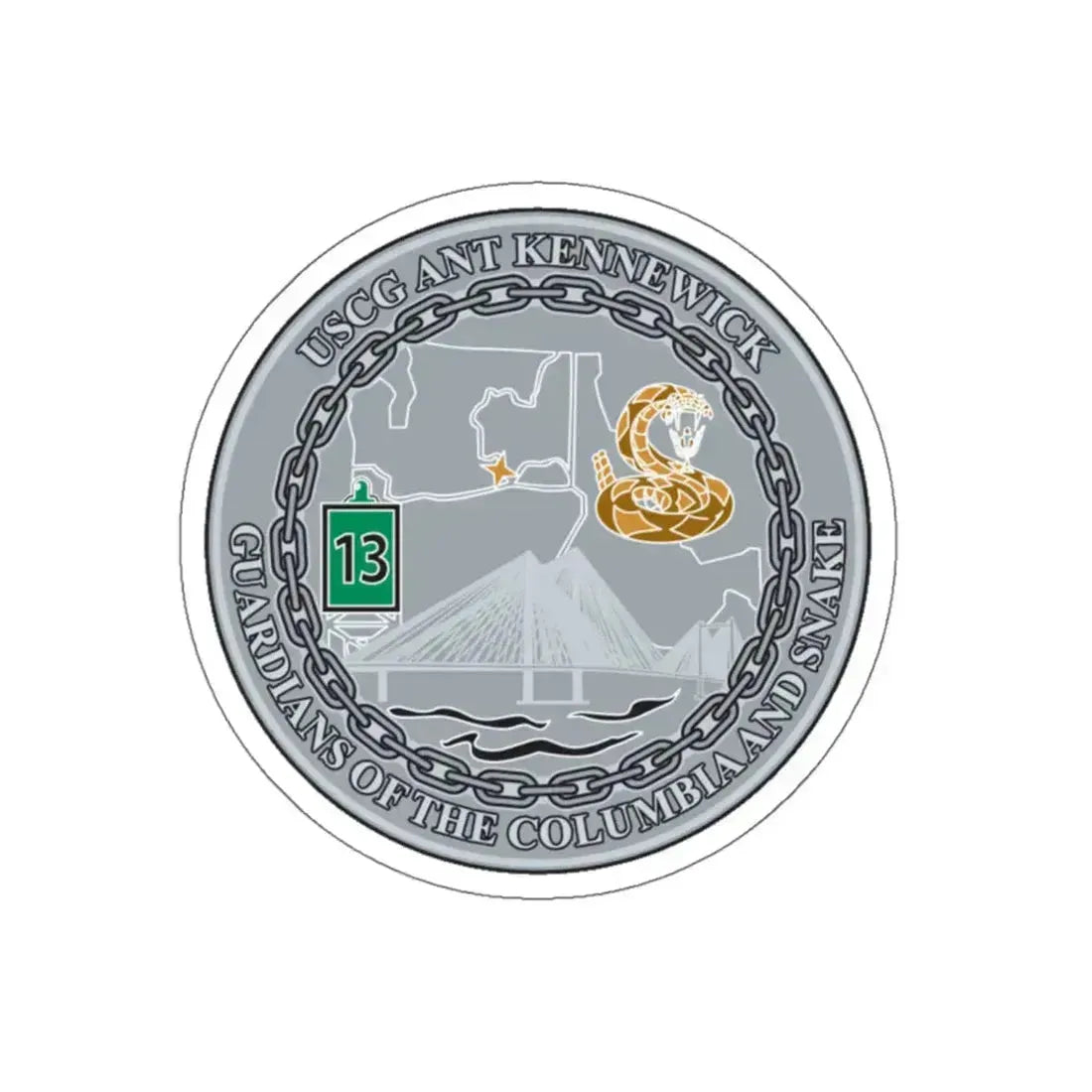 USCG ANT Kennewick (U.S. Coast Guard) STICKER Vinyl Kiss-Cut Decal 6 Inch White - The Sticker Space