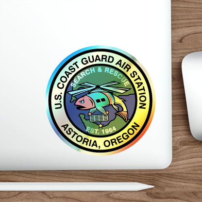 USCG AS Astoria Oregon (U.S. Coast Guard) Holographic STICKER Die-Cut Vinyl Decal-The Sticker Space